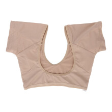 (M) Breathable 3-layer armpit sweat vest skin color washable for sports