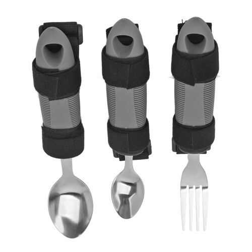 3Pcs Adaptive Utensils for Elderly Arthritis Weak Hand Grip 2