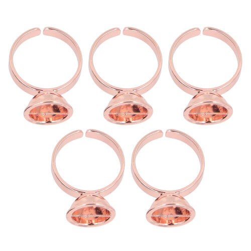 (Small With Partition) 5x Microblading Ring Cup SS Rose Red Large