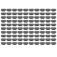 100x 9-Zahn-Haarverlängerungs-Clips 32mm U-förmig schwarz