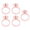 (Large Without Partition) 5pcs Stainless Steel Microblading Ring Cup Rose Red Large No Partition 2