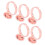 (Small With Partition) 5x Microblading Ring Cup SS Rose Red Large 3