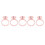 (Large Without Partition) 5pcs Stainless Steel Microblading Ring Cup Rose Red Large No Partition 5