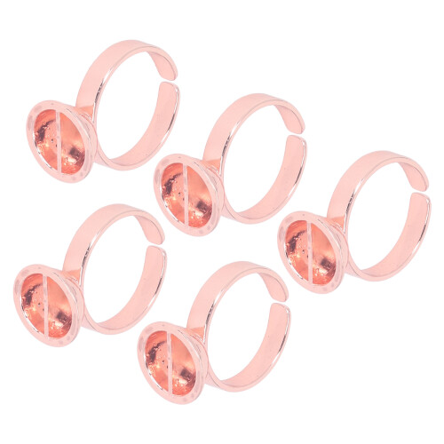 (Small With Partition) 5x Microblading Ring Cup SS Rose Red Large 1