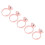 (Large Without Partition) 5pcs Stainless Steel Microblading Ring Cup Rose Red Large No Partition 4