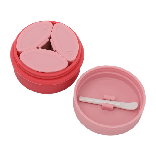 Silicone Cream Jars Portable Refillable Makeup Containers Set Pink
