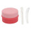 Silicone Cream Jars Portable Refillable Makeup Containers Set Pink 5