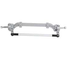 (Silver) Front Axle Steering Rod for Tamiya 1/14 RC Tractor Truck Black