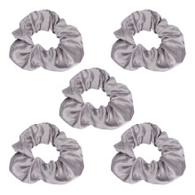 5x Grijs Glow-in-the-Dark Scrunchie van Satijn