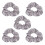 5x Grijs Glow-in-the-Dark Scrunchie van Satijn 1
