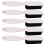 (White) 5x Bartbürste mit Nylonborsten, ergonomisch, Weiß 5