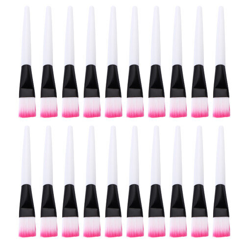 20Pcs Soft Fiber Makeup Brushes with Plastic Handle