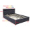 Comfy Living (4ft6 Double, Dark Grey) Modern Fabric Ottoman Gas Lift Bed Frame With LED 3