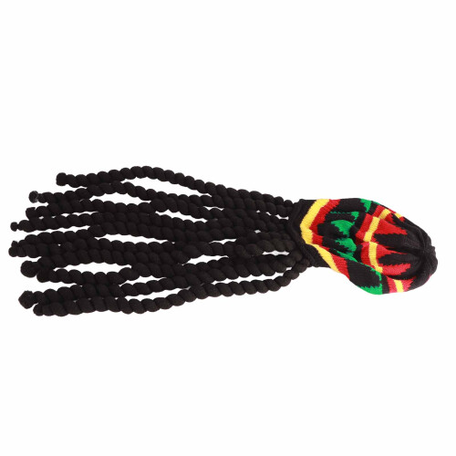 Dreadlocks Wig Hat with Long Black Dreadlocks Breathable Knit Beret 2