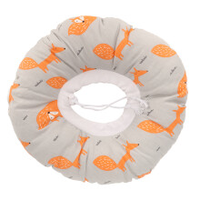 (Orange and Gray) 12.6" Cartoon Animal Ear Piercing Pillow Orange/Gray