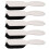 (White) 5x Bartbürste mit Nylonborsten, ergonomisch, Weiß 4