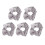 5x Grijs Glow-in-the-Dark Scrunchie van Satijn 3