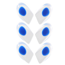 (Blue L) 3 Paar Silikon-Gel Fersenkappen Stoßdämpfung Blau L