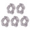 5x Grijs Glow-in-the-Dark Scrunchie van Satijn 4