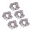 5x Grijs Glow-in-the-Dark Scrunchie van Satijn 2