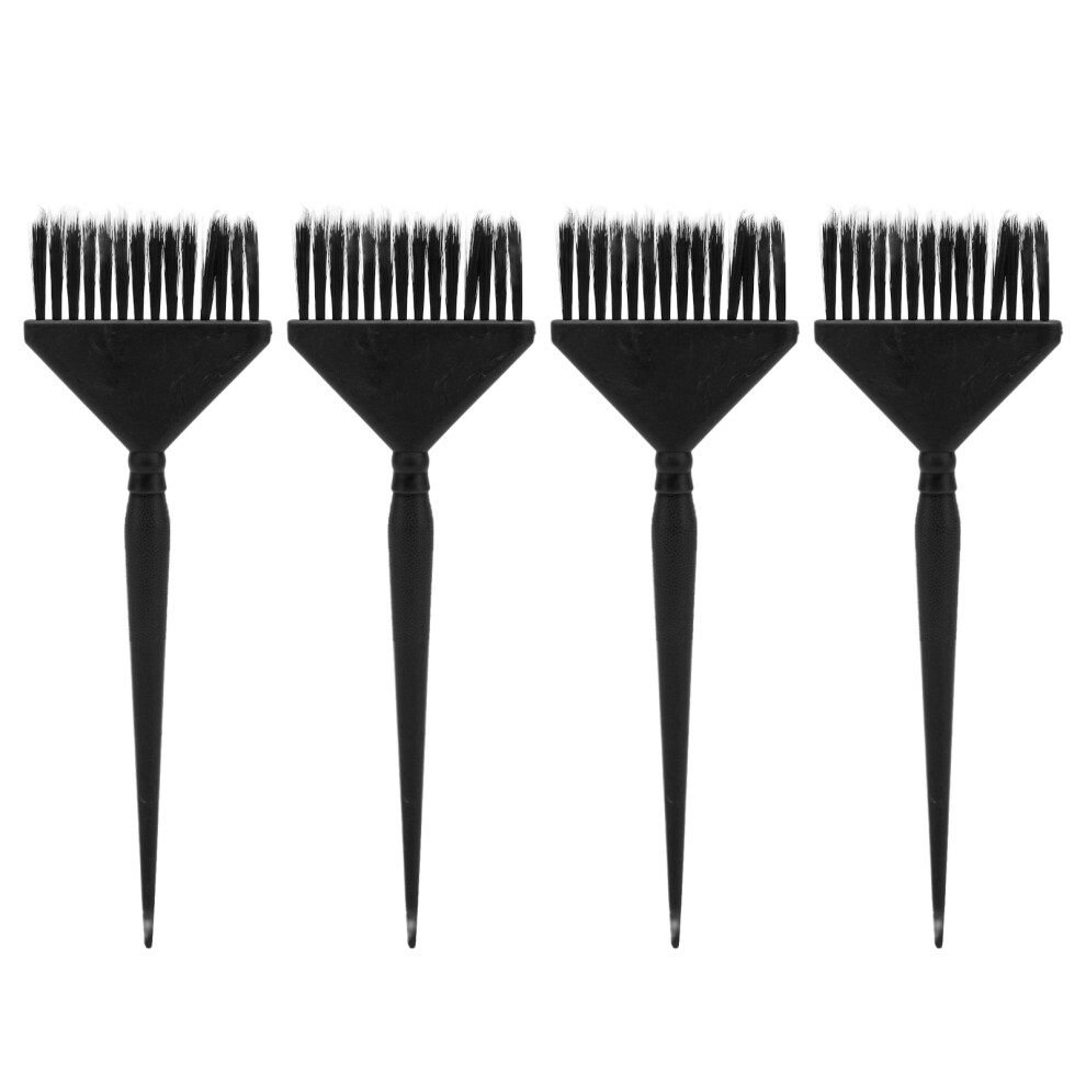 Black (Black) 4Pcs Hair Dye Brush Stiff Bristle Pointed Tail