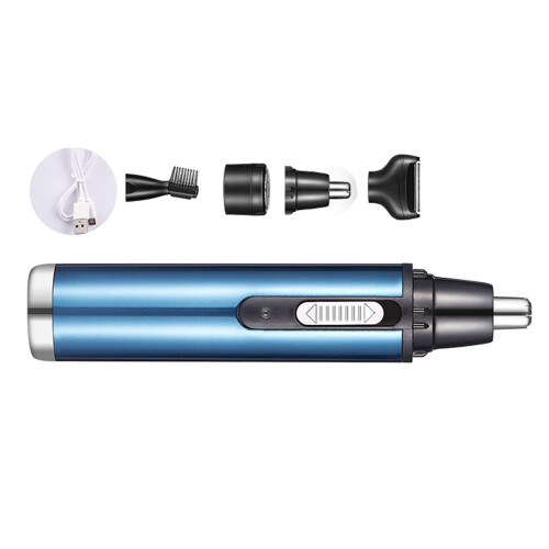 Tagliabarba Nasale 4 in 1 USB Resistente Acqua Azzurro 2