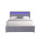 Comfy Living (4ft6 Double, Light Grey) Modern Fabric Ottoman Gas Lift Bed Frame With LED 2