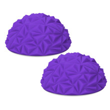 2Pcs Yoga Half Ball Fitness Balance Toy (Purple)