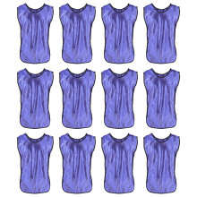 12pcs Purple Training Vest Nylon Free Size Football Basketball