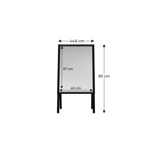 A2 Double-Sided Snap Frame Advertisement Stand with Black Aluminium Frame 1