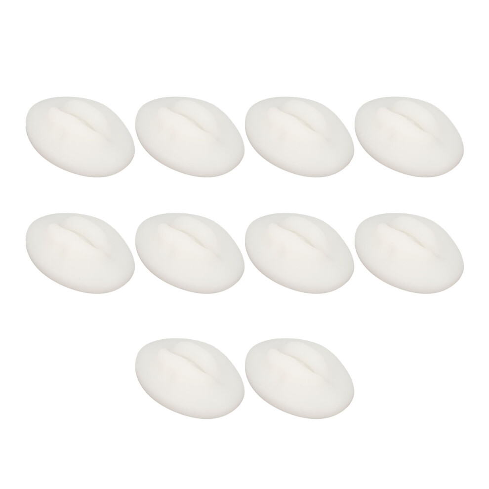 (Semi Transparent White) 10PCS Silicone 3D Fake Lips Tattoo Practice Open Mouth Transparent