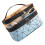 (Blue) Draagbare dubbele makeuptas blauw groot 2