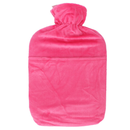 (Pink) Coperta Peluche Morbida Borsa Acqua Calda 2L Rosa