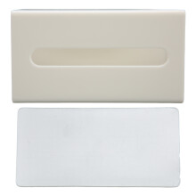 Wandmontierte Staubbox für Puderquasten, weiß