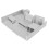(Grey) Desktop Storage Box Multi Compartment Foldable Makeup Stationery Grey 4