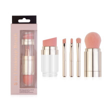(Electroplated Gold) 5-in-1 Rose Gold Makeup Brush Set