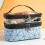 (Blue) Draagbare dubbele makeuptas blauw groot 5