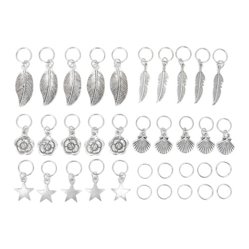 35-tlg. Metall-Haarringe, Verschiedene Designs, Schmuck