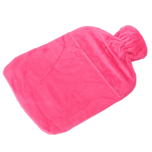 (Pink) Coperta Peluche Morbida Borsa Acqua Calda 2L Rosa 1