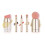(Electroplated Gold) 5-in-1 Rose Gold Makeup Brush Set 5