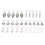 35-tlg. Metall-Haarringe, Verschiedene Designs, Schmuck 5