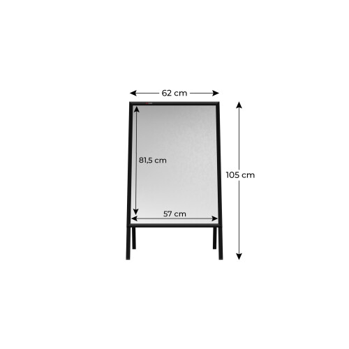 A1 Double-Sided Snap Frame Advertisement Stand with Black Aluminium Frame 1