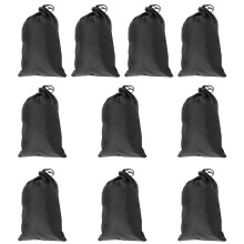Black Drawstring Bag Polyester Rope Storage