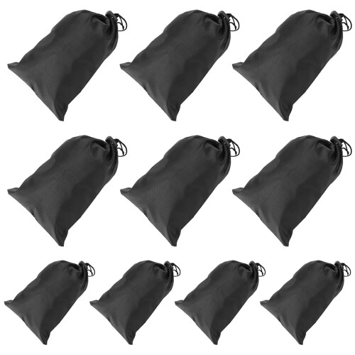 Black Drawstring Bag Polyester Rope Storage 1