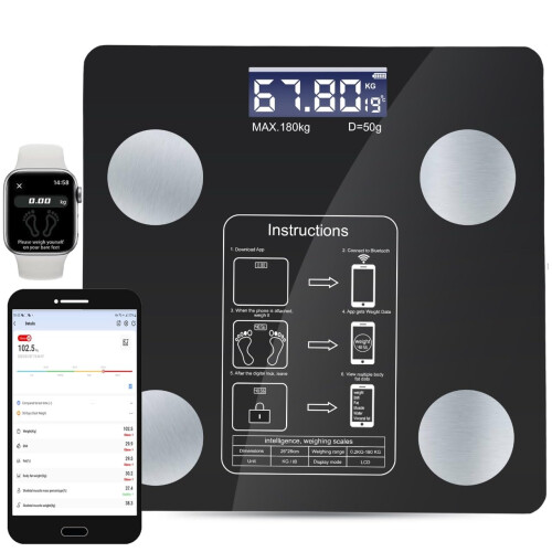 Bluetooth Smart Digital Body Fat Weighing Scales 1