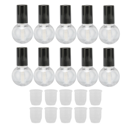 10Pcs 5ml Empty Lip Gloss Tubes DIY Refillable Ball Bottle