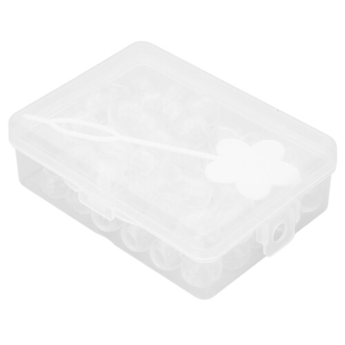 (Transparent) 70x Bartperlen Haar-Röhren Dreadlocks Transparent 2