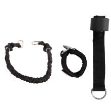 Leggings Door Pull Rope Fitness Resistance Bands Leg Ring Buckle Black