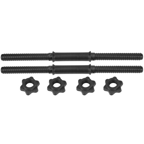 2Pcs Gym Dumbbell Bars with Spinlock Collars