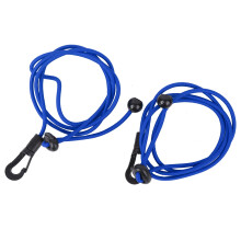 (blue) 2Pcs 120cm Canoe Paddle Leash Belt Clamp Fishing Rod Lanyard Blue